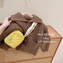 Childrens sweater sweater boy and girl autumn and winter pure sparkling shirt baby coarse sweater coat coat