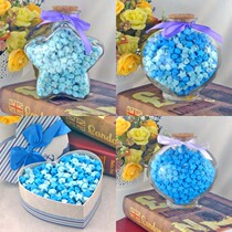 520 blue lucky stars Handmade finished five-pointed star glass bottle gift box Valentines Day couple gift