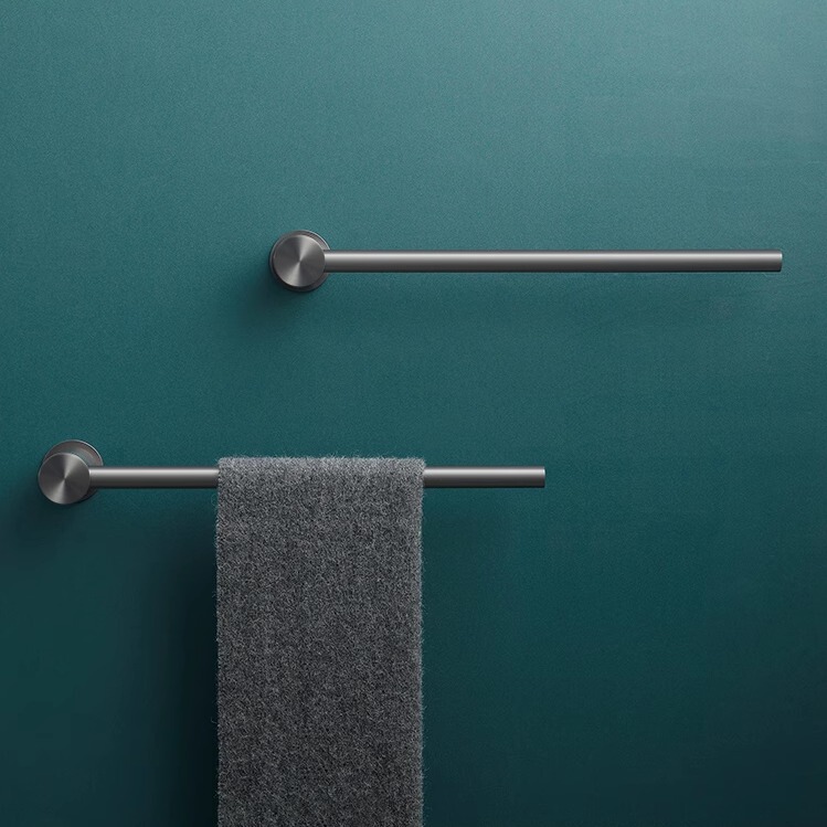 German Jieka All-Copper Towel Rack, Artistic Style, No-Drill Bathroom Towel Bar, Luxury Bathroom Towel Rack, Single Rod
