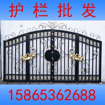 Custom European-style villa door double-opening single-opening sliding door luxury wrought iron courtyard anti-theft door