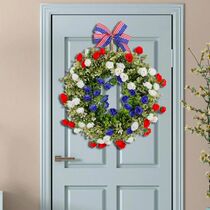 Fourth of July Front Door Wreath Multifunctional Realistic