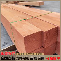 Pineapple lattice antiseptic wood square outdoor solid wood floor planks sleepers pads courtyard square columns building square wood