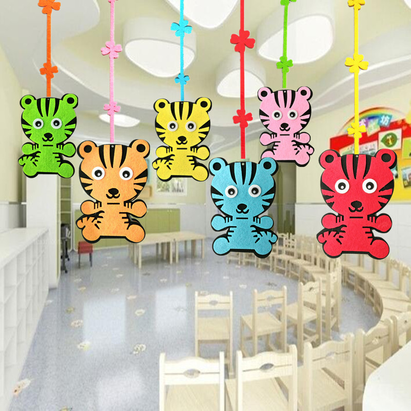 Kindergarten Corridor Hanging Decoration Classroom Creative Hanging Decoration Shop Amusement Park Ceiling Decoration Cute Panda Monkey Pendant