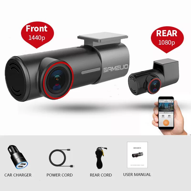 Такая же камера U700 Dash Cam передняя, чтобы поддерживать Wi-Fi 2K 1080p, DVR C