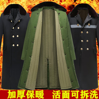 Winterverdickter langer mantel aus militärbaumwolle, der warm hält und der kälte widersteht