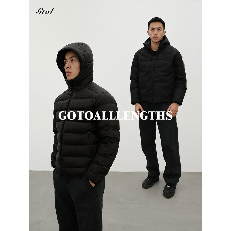 Gtal American Military-Style Bird Bone down Jacket 90% White Duck down Reversible Outdoor Casual Hooded Warm down Coat