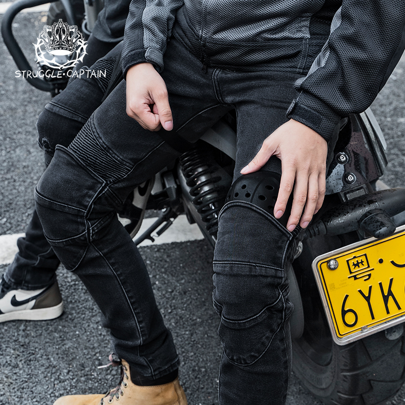 Uglybros Summer Retro Cycling Pants Harley Motorcycle Anti-Fall All-Season Motorcycle Jeans for Men and Women