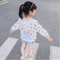 Children sunscreen Summer girls clothes 2022 new foreign air baby air conditioning cardiovert jacket thin pure cotton sunscreen