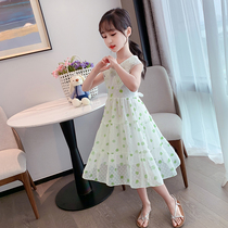 Girls dress Summer snowspun dresses 2022 new foreign air children dress CUHK Trendy Net Veil Princess Dress