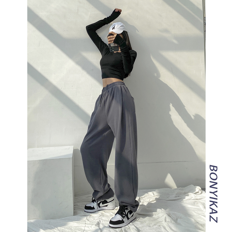 European and American New Style High-Waisted Drawstring Loose Slimming Jogger Summer Thin Sports Casual Sweatpants Harem Pants for Women Trendy European and American New Style High-Waisted Drawstring Loose Slimming Jogger Summer Thin Sports Casual Sweatpants Harem Pants for Women Trendy