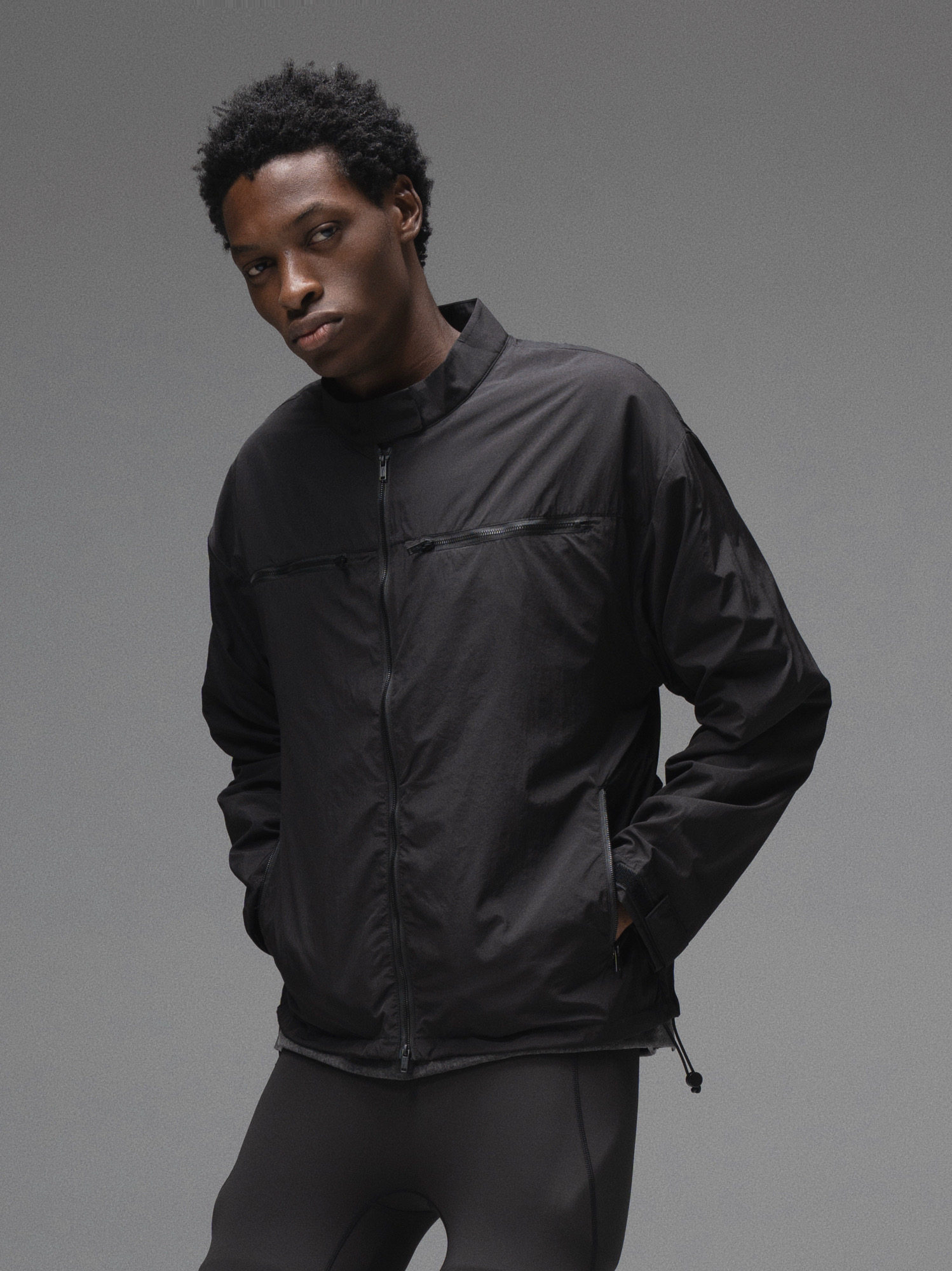 Terrawear Supply Black Cinched-Waist Nylon Jacket
