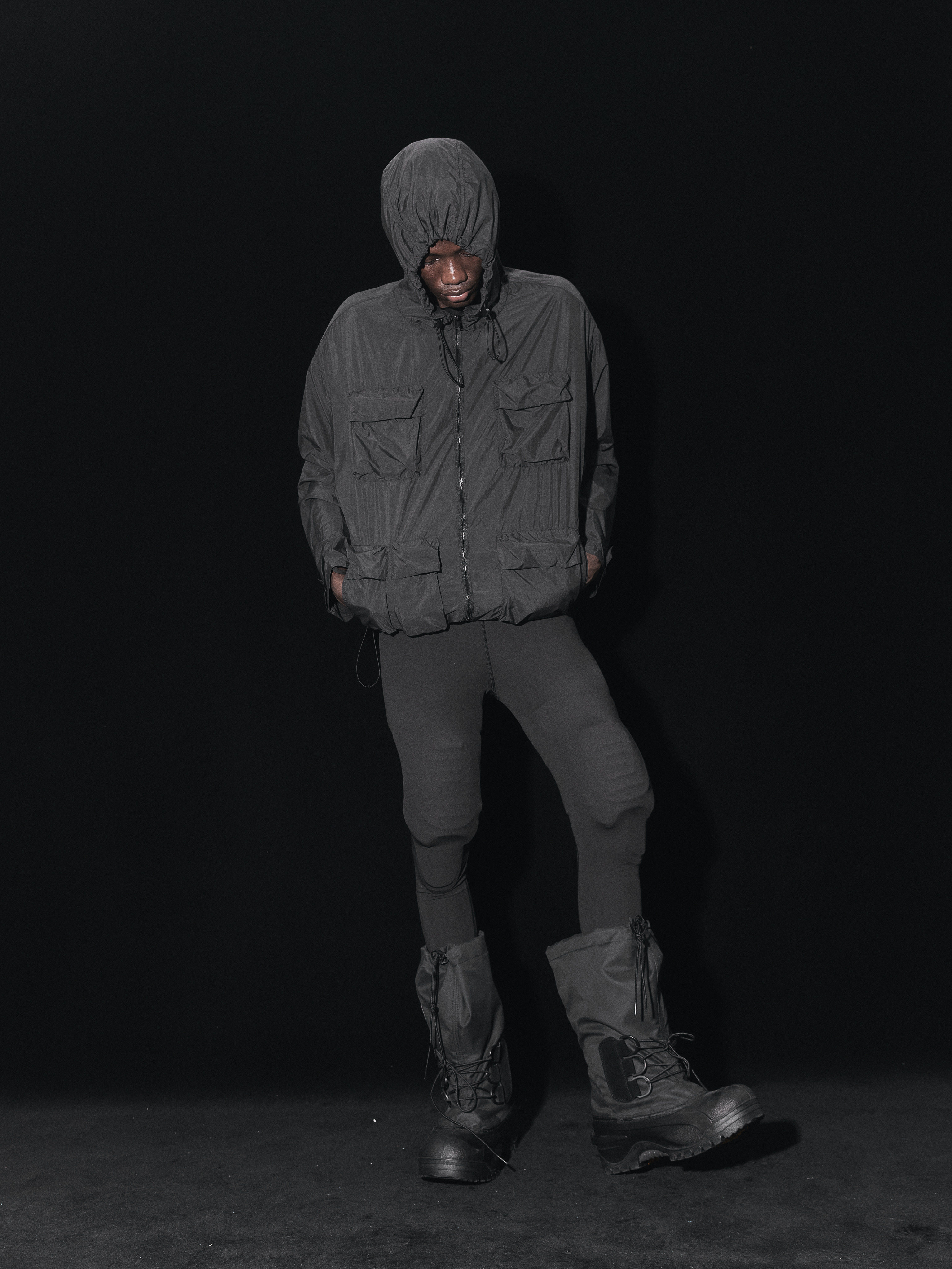 Terrawear Supply Black Hooded Loose Jacket