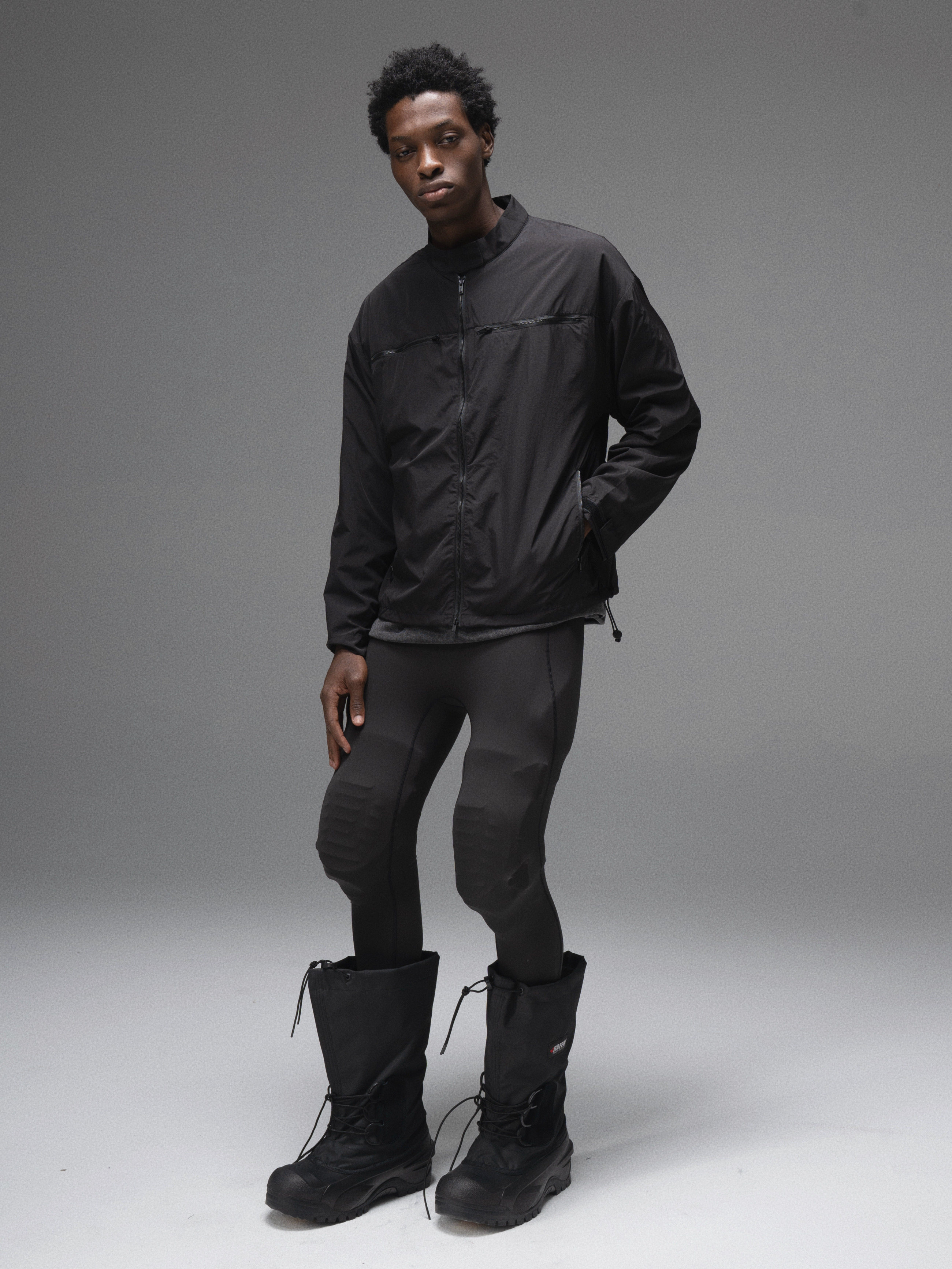 Terrawear Supply Black Cinched-Waist Nylon Jacket