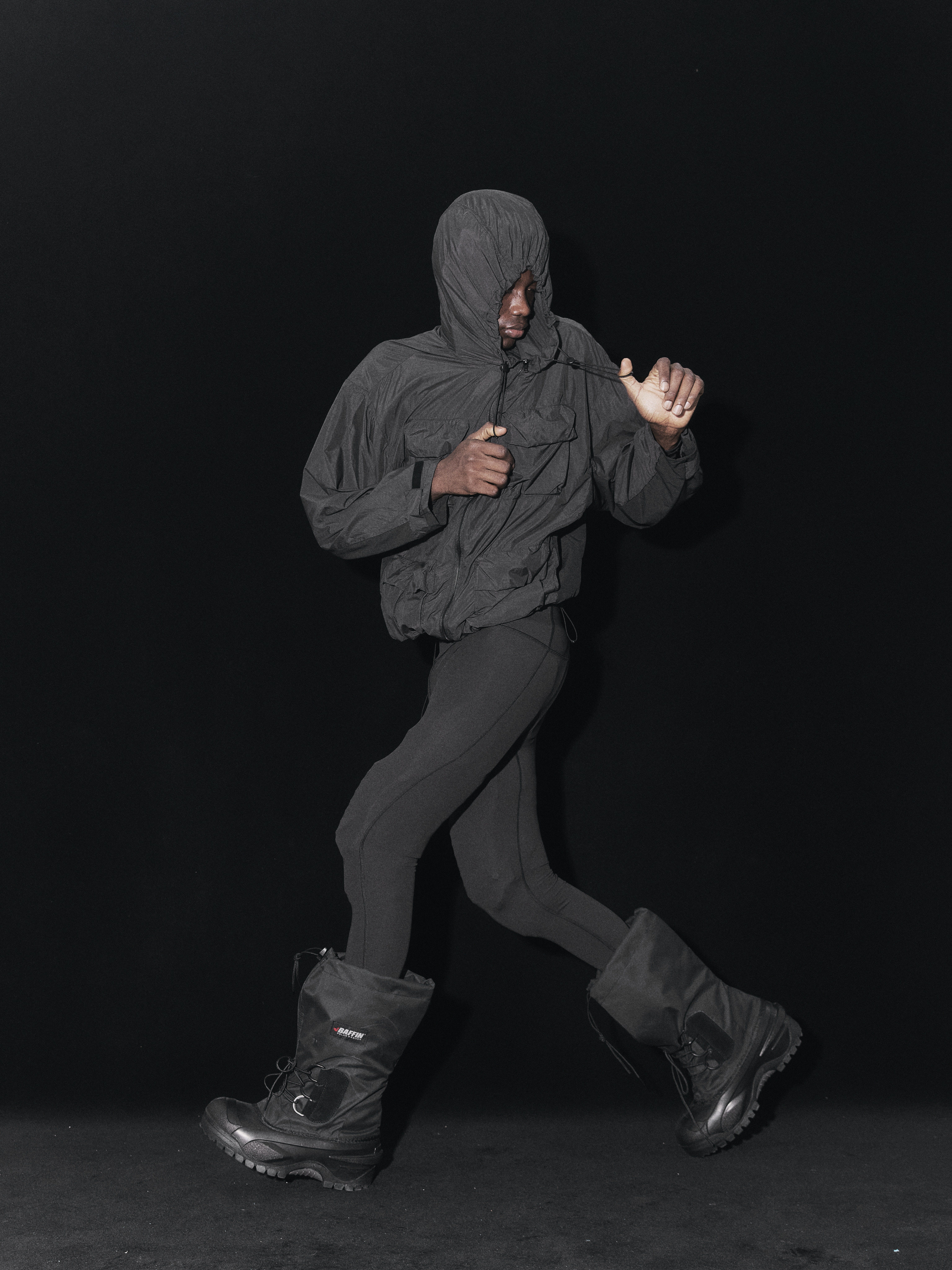 Terrawear Supply Black Hooded Loose Jacket