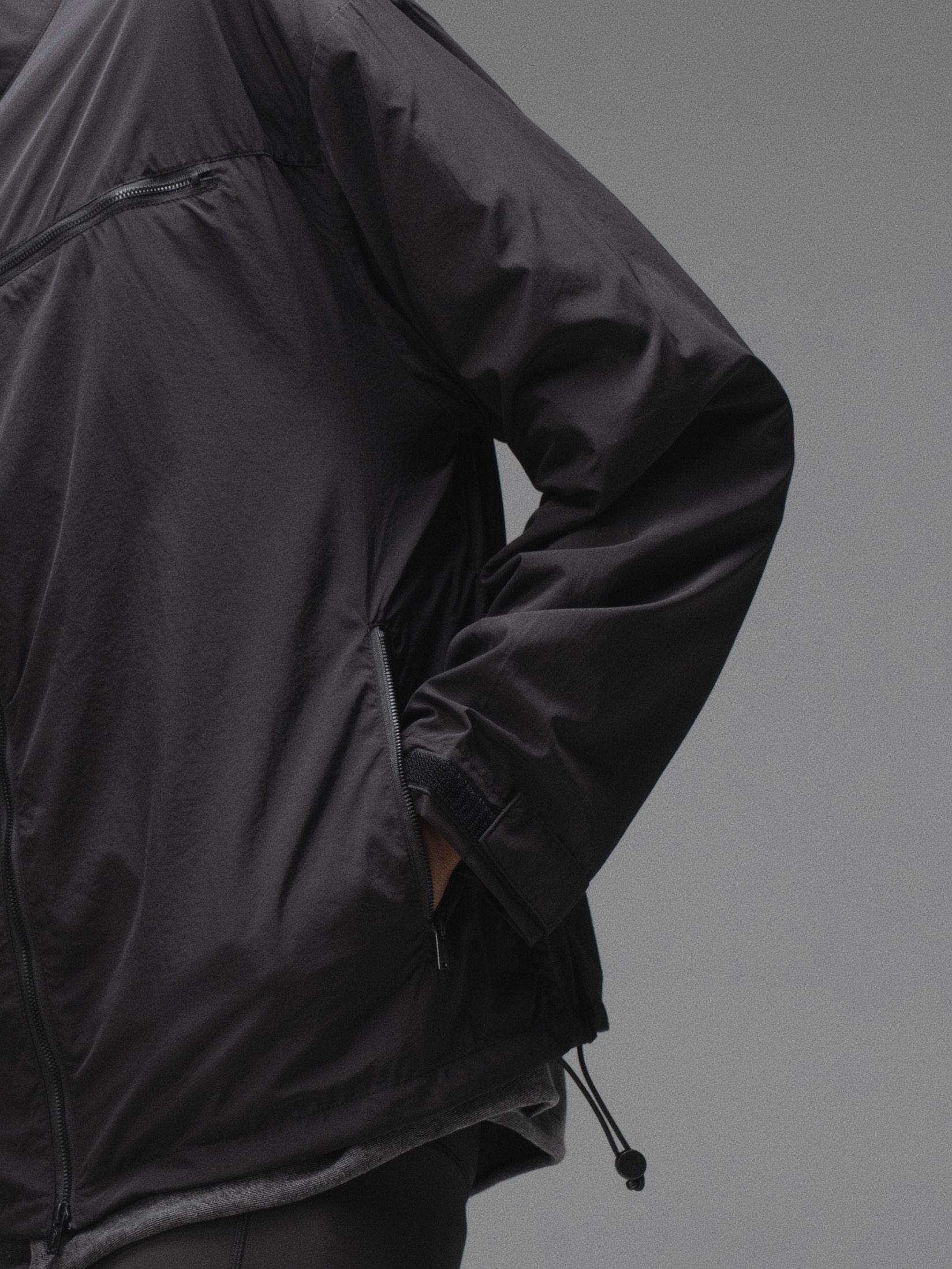 Terrawear Supply Black Cinched-Waist Nylon Jacket