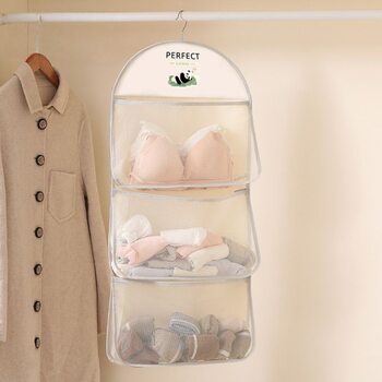 Sock Storage Organizer Dormitory Wardrobe Underwear Hanging Bag Hanging Mesh Bag Bedside Storage Bag