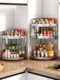 Stainless steel kitchen corner storage rack oil, salt, sauce, vinegar tripod, seasoning supplies, wall corner storage knife holder