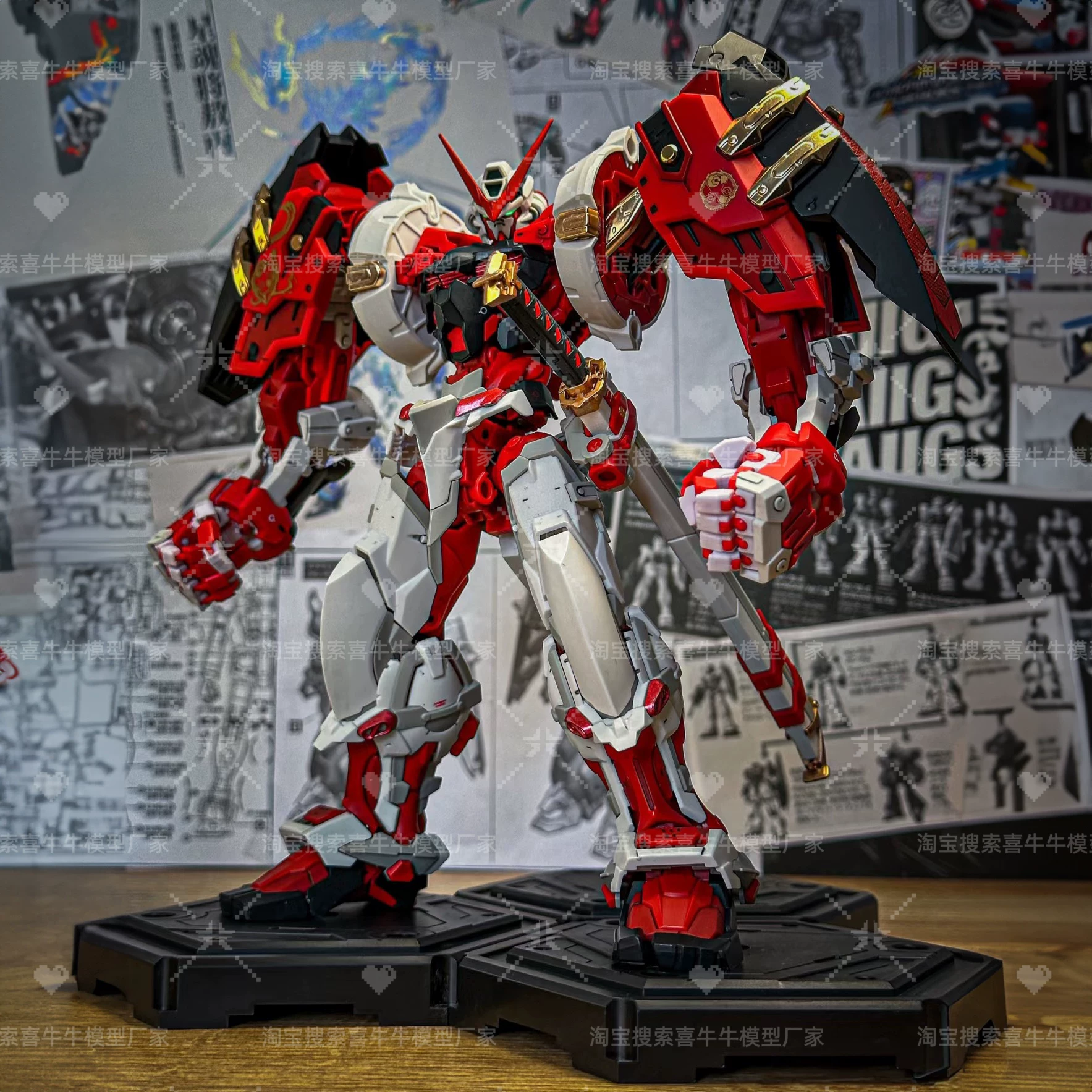 Большая модель Баи Сюэци MG красный ересь Феникс Ка Нио MB Strike Freedom Гунадом собрано вручную меха