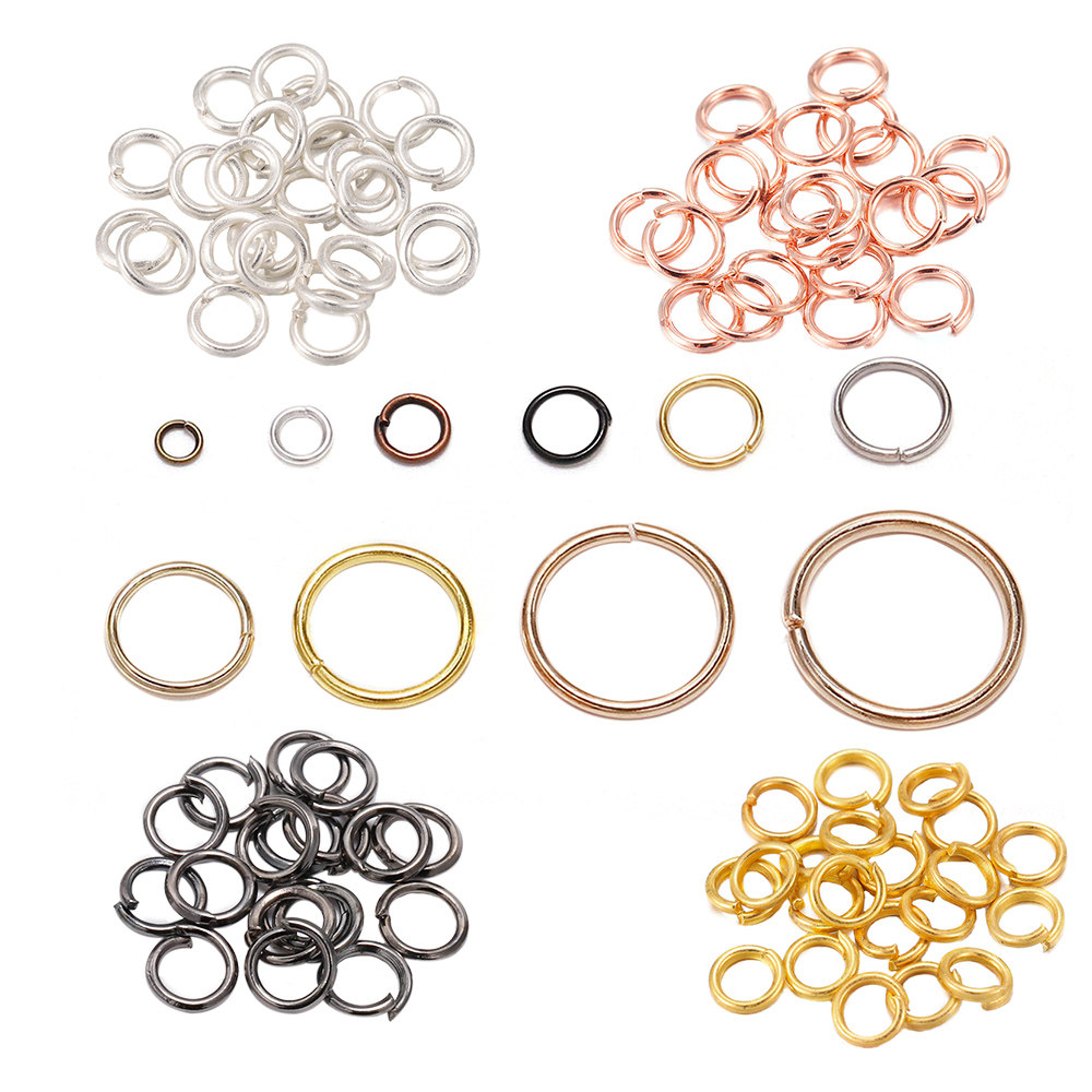50-200pcs/lot 4 5 6 8 10 mm Jump Rings Split Rings Connecto