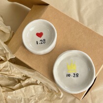 Handmade creative custom ceramic birthday plate (can be customized)