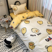 Sleeping Room Single Bed Single Bed Three Sets Mens Dormitory Special 1 m 2 Beds Bed Linen Quilt Cover Pure Cotton Up And Down Laid By Single