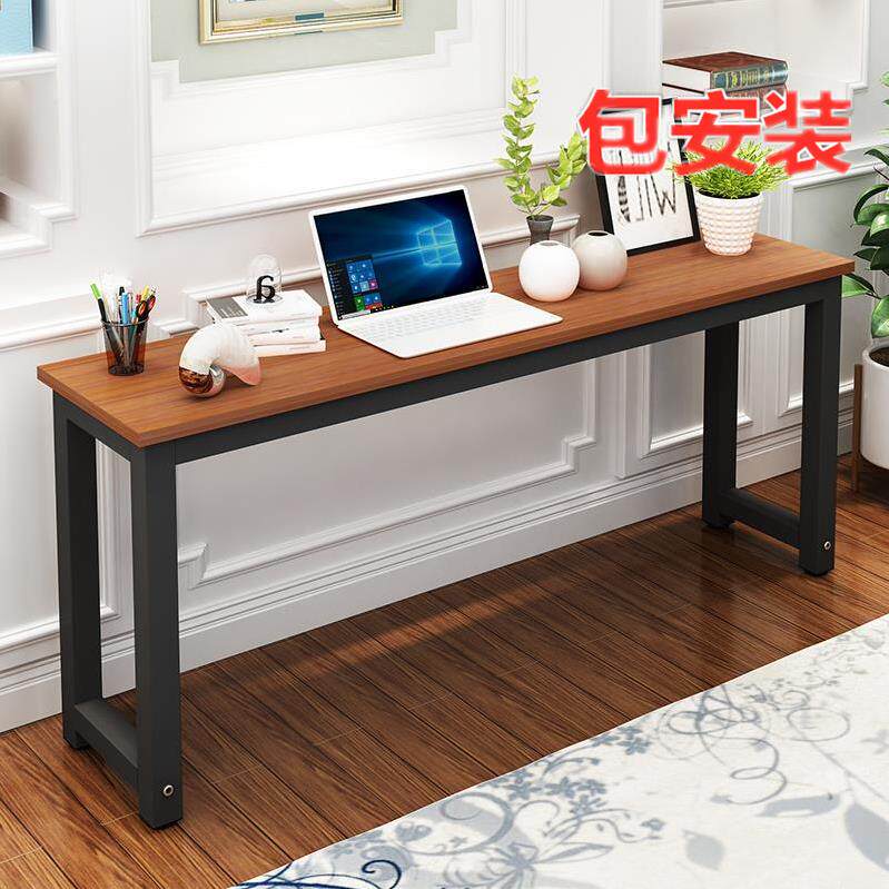 包安装高脚桌简易一米书桌60cm木质长桌子墙边家用经济型卧室休闲-Taobao
