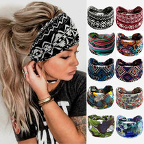 New Boho Cotton Wide Headband for Women Cashew Leopard Flowe