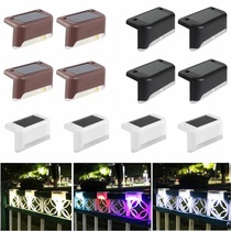 4pcs Path Stair LED Solar Lights IP65 Waterproof Outdoor Gar