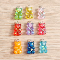 10pcs 11*20mm Candy Colors Cute Animal Gummy Bear Charms for