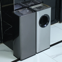 Commercial stainless steel stairway corridor bathroom vertical ashtray hotel shopping mall smoking area smoke extinguisher trash can