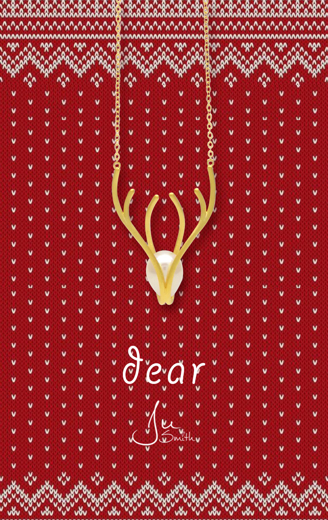 Ju Smith Dear Dear pearl silver plated 24k foot gold hand for long necklace
