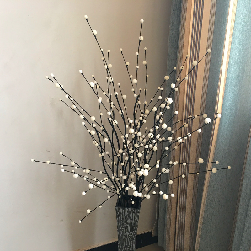 Full Star emulated flower leaf vein dried flower bouquet decoration floral living room on floor Xuanguan flower arrangement creative pendulum piece-Taobao