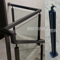 304 stainless steel card slot column handrail for glass stairs balcony platform guardrail fixed glass without drilling