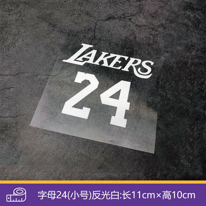 Kobe Bryant Rắn Mamba Đen Kỷ Niệm Xe Dán Logo Jersey Số Lớn Bên Miếng Dán Cửa Có Vết Trầy Xước decal oto 