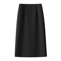 Black a-line skirt for women spring 2024 new style this years popular hot style suit skirt high waist hip mid-length skirt