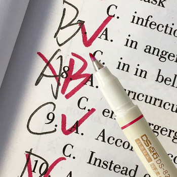 Dianshi Red Series Little Red Book Style Correction Pen ins Fengbo Kende Red Student Writing Liquid Ink Retro Red Dark Red Pen