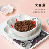 Керамическая чаша для кошек Керамическая чаша для животных кошек и собак для зерновой миски, вода вода чаша двойная миска с большим диаметром защита шейки матки против