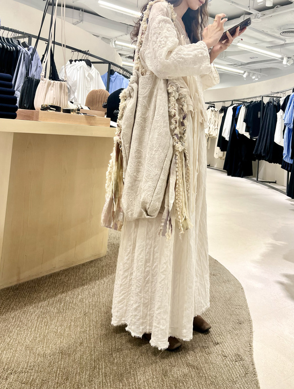 Undefined—Heavy Embroidery Cotton Bag Woven Rope Shoulder Bag Braided Tote Bag Hobo Bag
