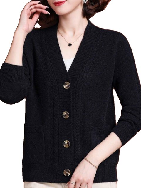 Middle-Aged Mother's Women's Outerwear Sweater Cardigan, Short Style, Stylish New Spring and Autumn Fashion Outerwear Knitted Jacket