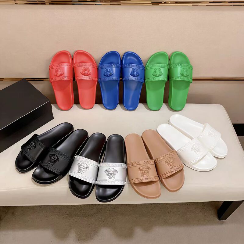 Summer New Style Beauty-Toe Dusa Slippers for Men, Genuine Leather Outdoor Slip-On Slippers, Lightweight Beach Non-Slip Sandals