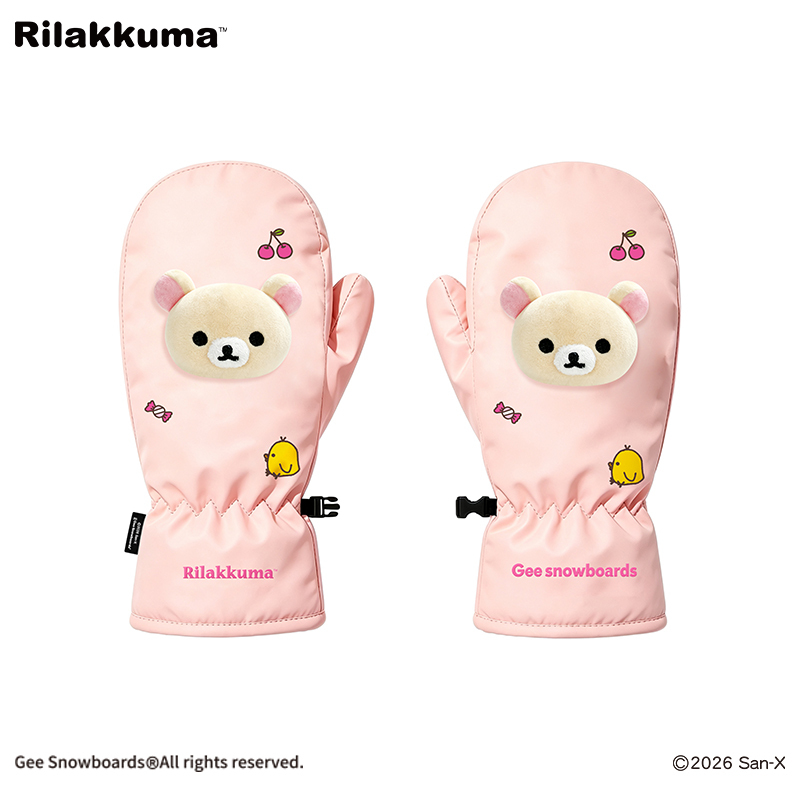 【Rilakkuma Collaboration】Ski Gloves with Built-In Wrist Guards, Waterproof and Cold-Proof, Five-Finger Design, Trendy Toy 【Rilakkuma Collaboration】Ski Gloves with Built-In Wrist Guards, Waterproof and Cold-Proof, Five-Finger Design, Trendy Toy