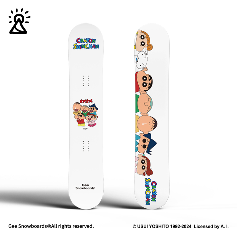 ジースノーボード クレヨンしんちゃん スノーボード 正規品 ジョイント ダブルリーフ 幼稚園 シングルボード オールラウンドボード