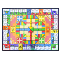 Monopoly Ludo Jeu de société 2 en 1 Tapis World Tour Deluxe Edition Double Jeu de société pour Enfants