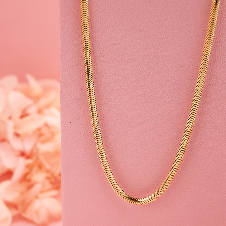 (Linger recommended style) 18K imported snake bone chain