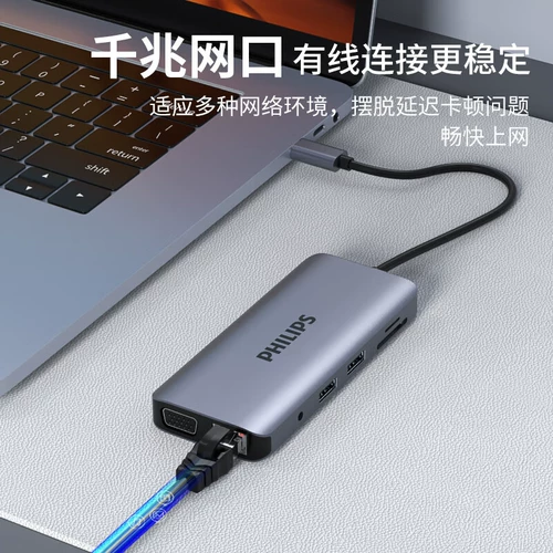 [Philips/Philips] Док-станция Type-C USB-C — HDMI Док-станция Thunderbolt 4 Сетевой кабель 60 Гц Адаптер аудиопорта Разветвитель USB3.2 Универсальный компьютерный ноутбук