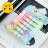 Пять -Юань Специальная упаковка из 12 пластиковых клип -табуреток из сильных ветропроницаемых зажимных носков и зажима нижнего белья