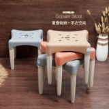 Квадратный карликовый стул взрослый детский стул Пластиковый стул Домохозяйство для моды, меняющая туфли для купания детского сада, маленькая скамья маленькая скамейка