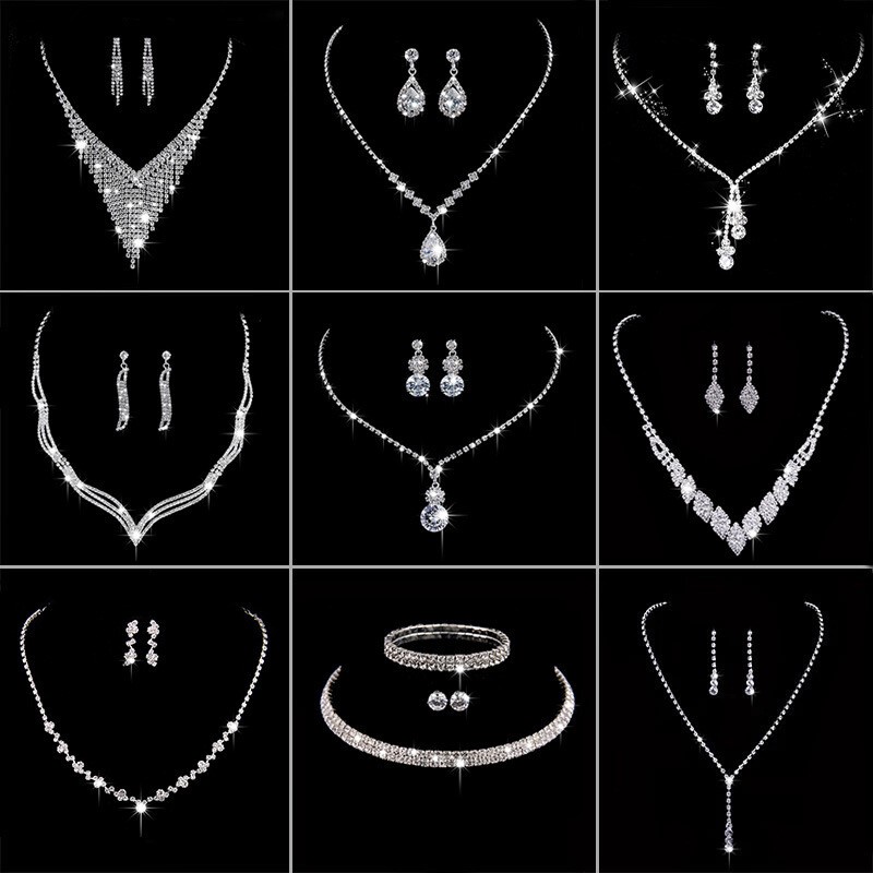 Bridal Jewelry Set, Light Luxury Niche Style, Annual Meeting, Wedding, Dinner Party, Wedding Dress Accessories, Necklace, Earrings Bridal Jewelry Set, Light Luxury Niche Style, Annual Meeting, Wedding, Dinner Party, Wedding Dress Accessories, Necklace, Earrings