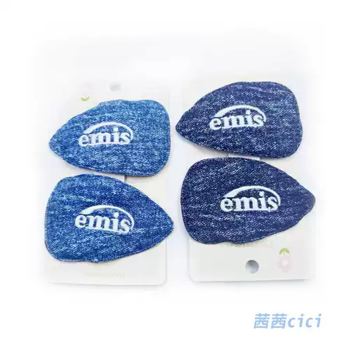 韩国emis头饰牛仔风宽发夹女后脑勺刘海夹边夹一字发夹百搭发饰潮