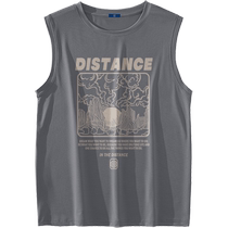 Genio Lamode gray quick-drying vest mens summer trendy brand high-end mesh ice silk sleeveless t-shirt for men